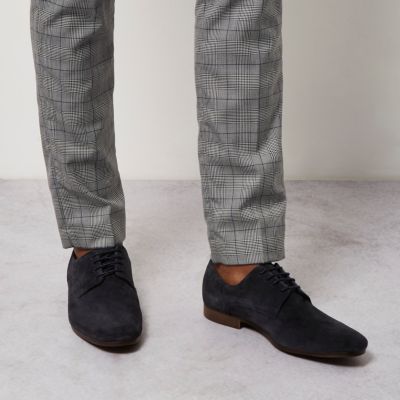 Navy smart suede shoes